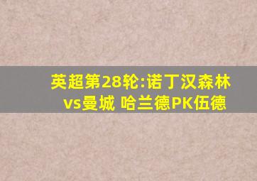 英超第28轮:诺丁汉森林vs曼城 哈兰德PK伍德